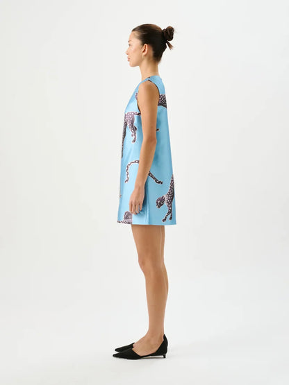 ROAME - Sofia Dress Cheetah Royale Topaz