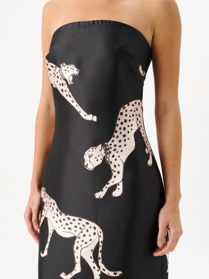 ROAME - Pascal Dress Cheetah Royale Black