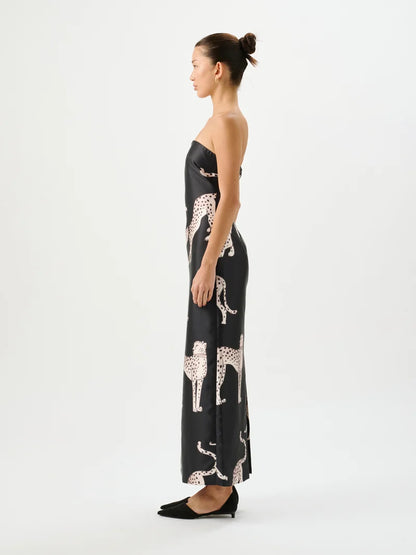 ROAME - Pascal Dress Cheetah Royale Black
