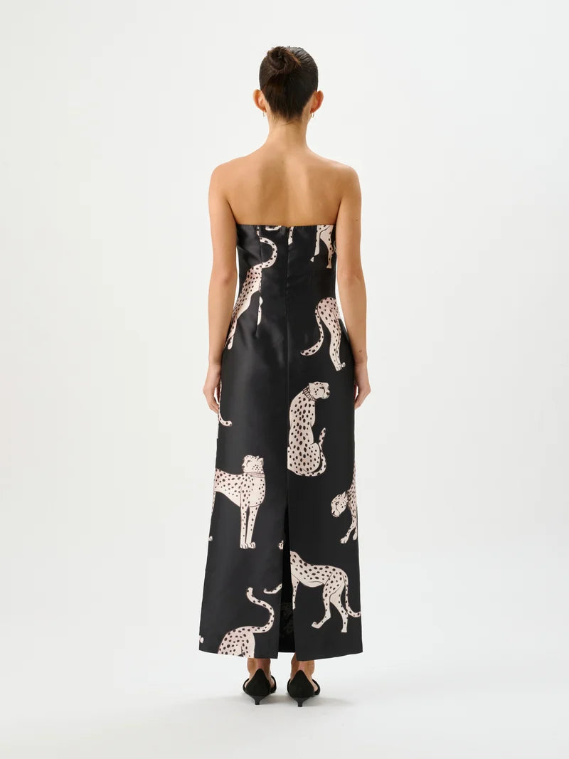 ROAME - Pascal Dress Cheetah Royale Black