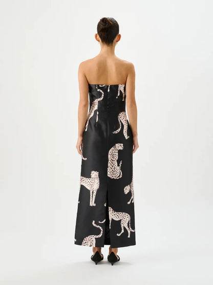 ROAME - Pascal Dress Cheetah Royale Black
