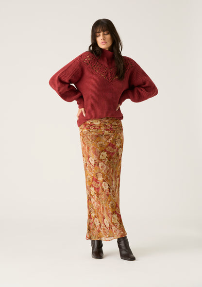 MOS The Label - Piper Knit Jumper in Wine