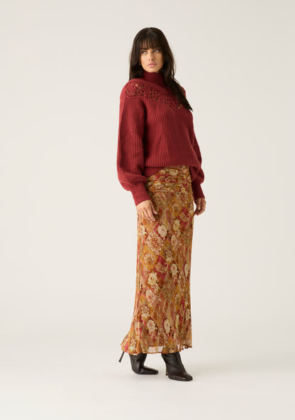 MOS The Label - Piper Knit Jumper in Wine