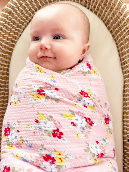 Alimrose - Muslin Swaddle Vintage Rose