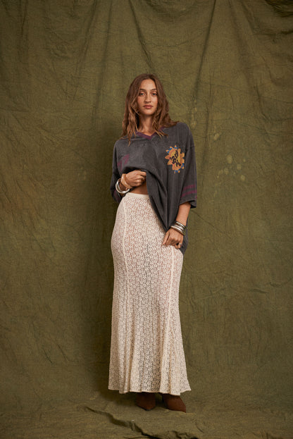 Kinga Csilla - Tarot Lace Mother Maxi Skirt Cream