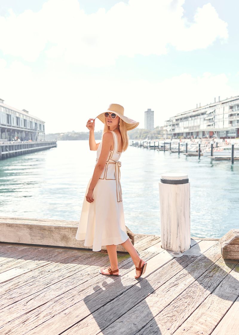 POL - Marlin Raffia Dress Ivory