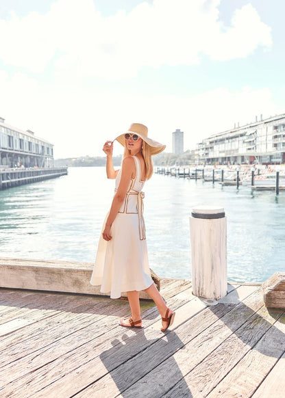 POL - Marlin Raffia Dress Ivory