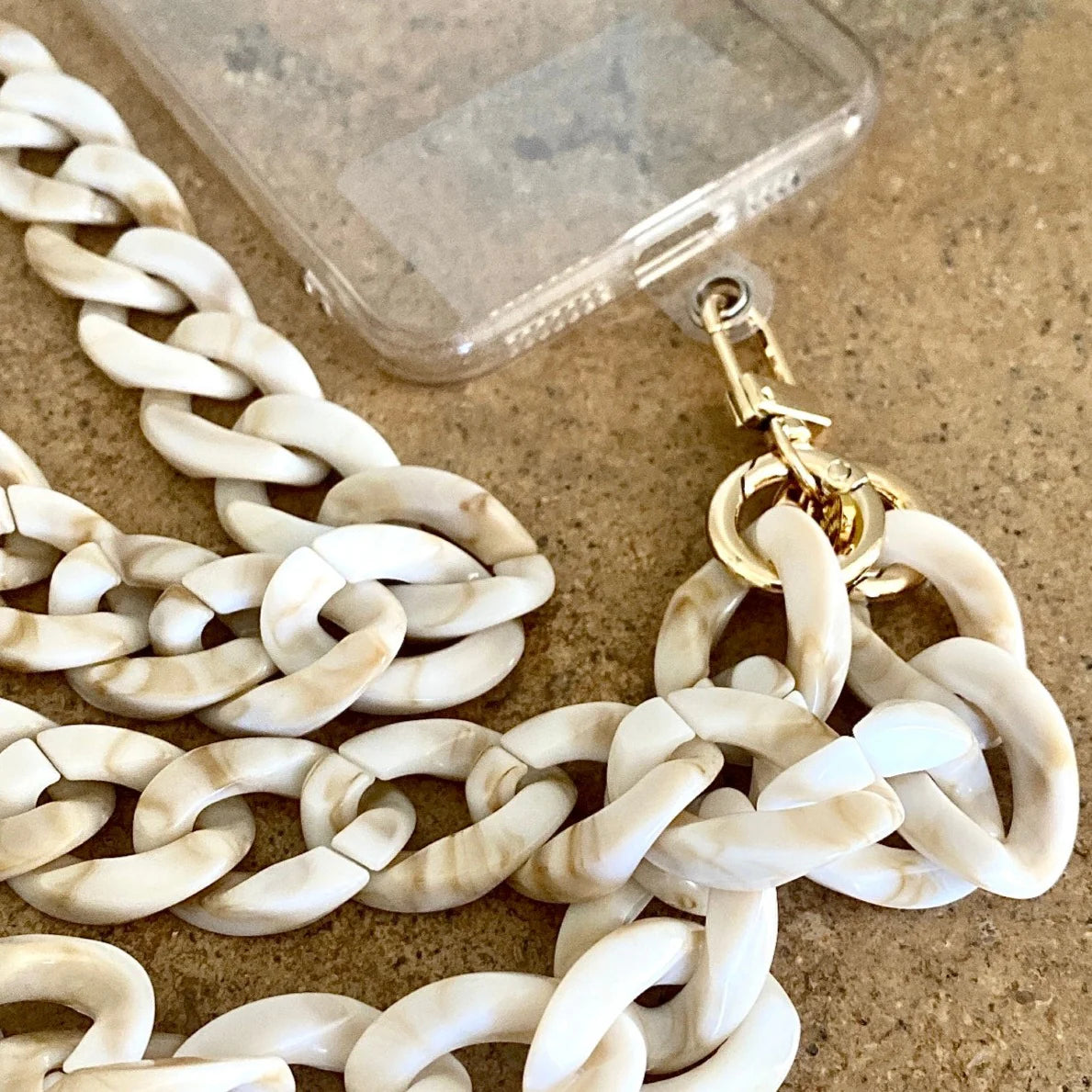 Salty Safari - Cross body phone strap Sand Tortishell
