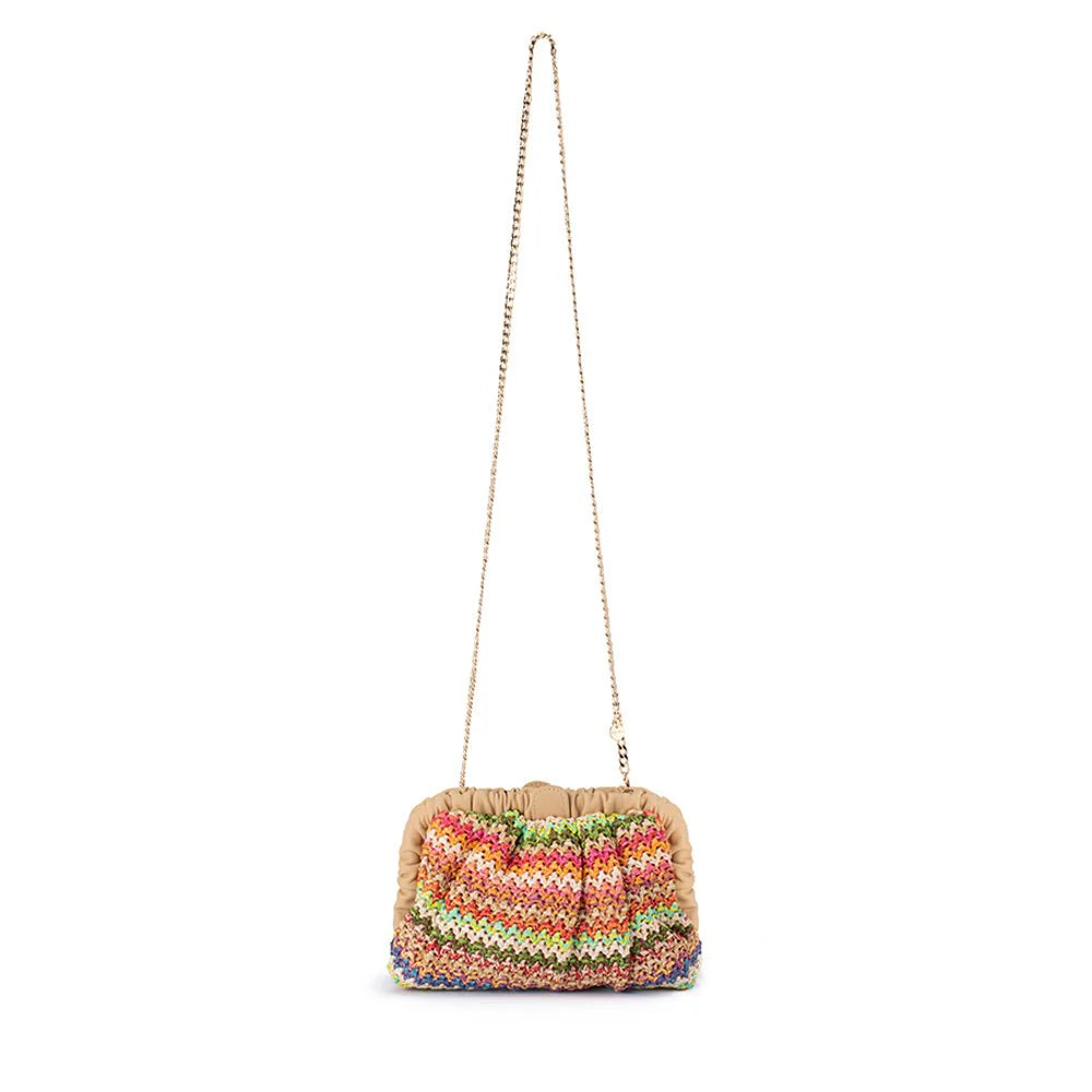 Olga Berg - Amalia Petite Gathered Clutch Multi