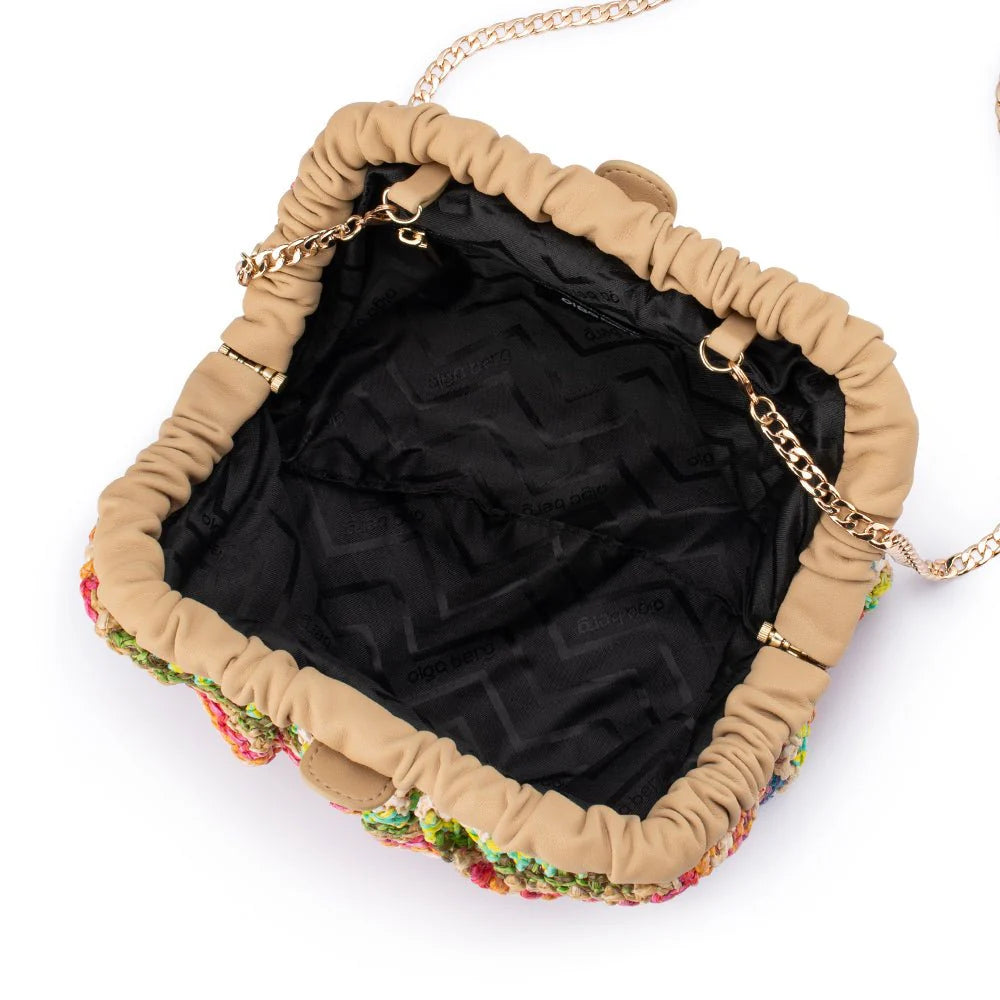 Olga Berg - Amalia Petite Gathered Clutch Multi