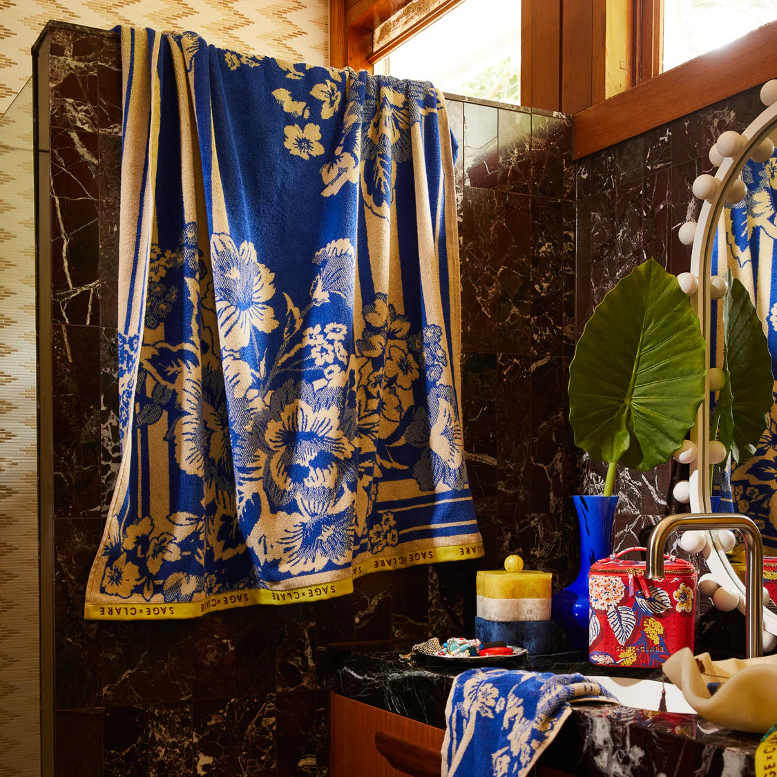 Sage & Clare - Eliza Bath Sheet Ultramarine