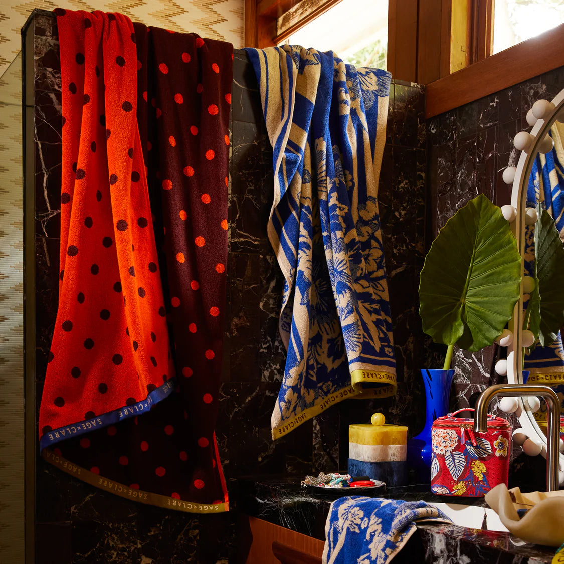 Sage & Clare - Eliza Bath Sheet Ultramarine