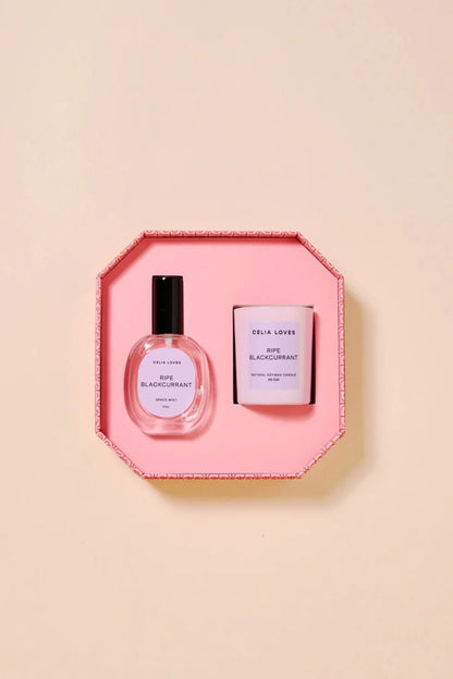 Celia Loves - Ripe Blackcurrant Candle & Room Spray Duo Set