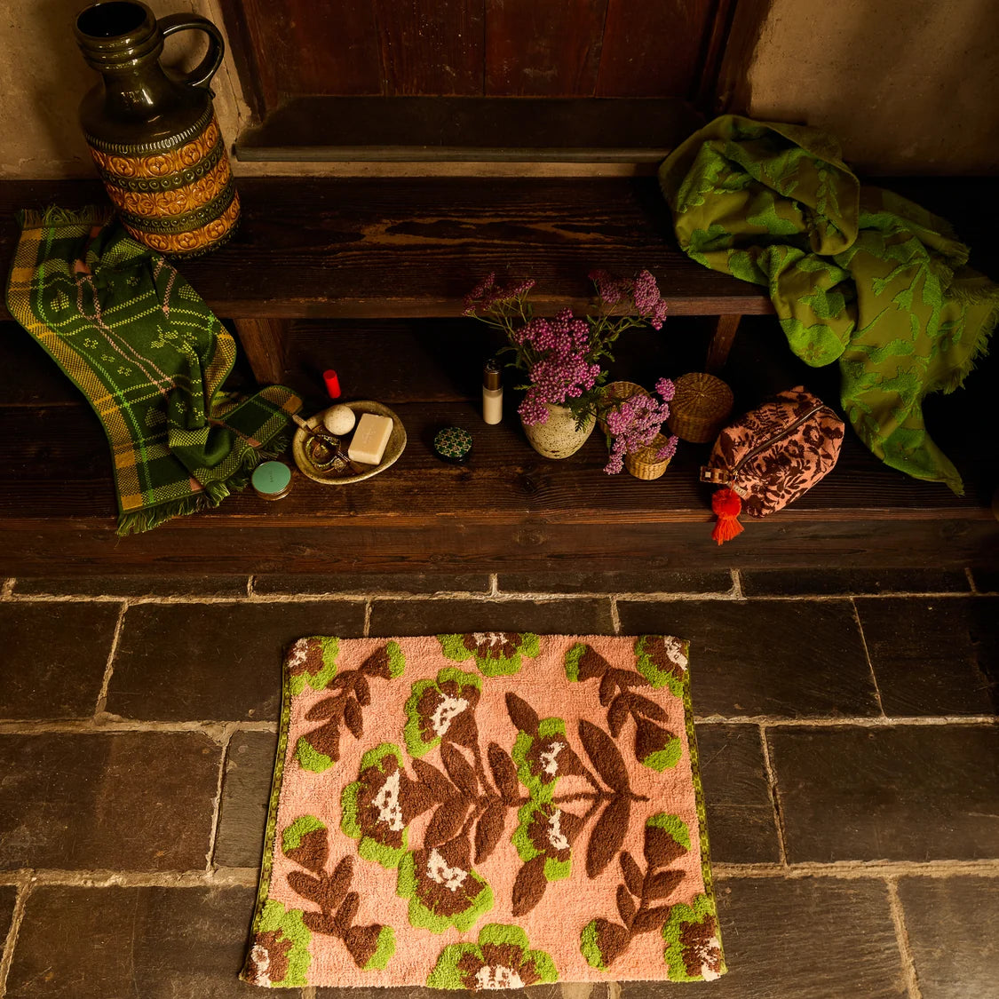 Sage & Clare - Winona Bath Mat Carnelian