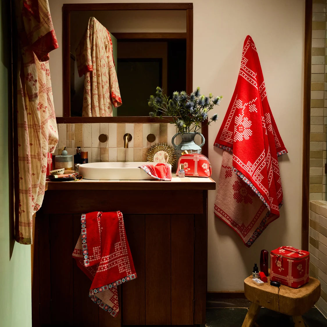 Sage & Clare - Bonny Bath Sheet Poppy