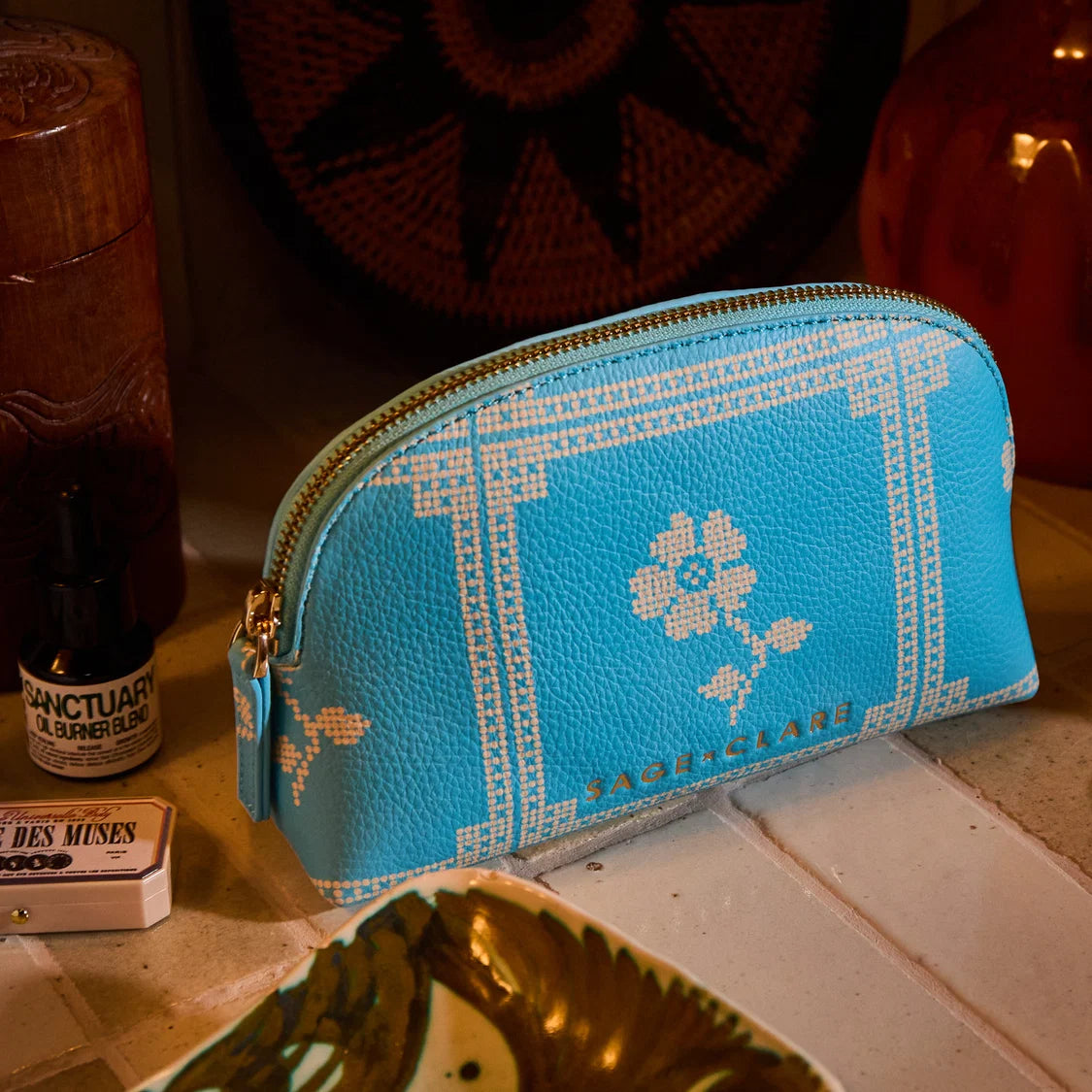 Sage & Clare - Bonny Cosmetic Pouch Turquoise