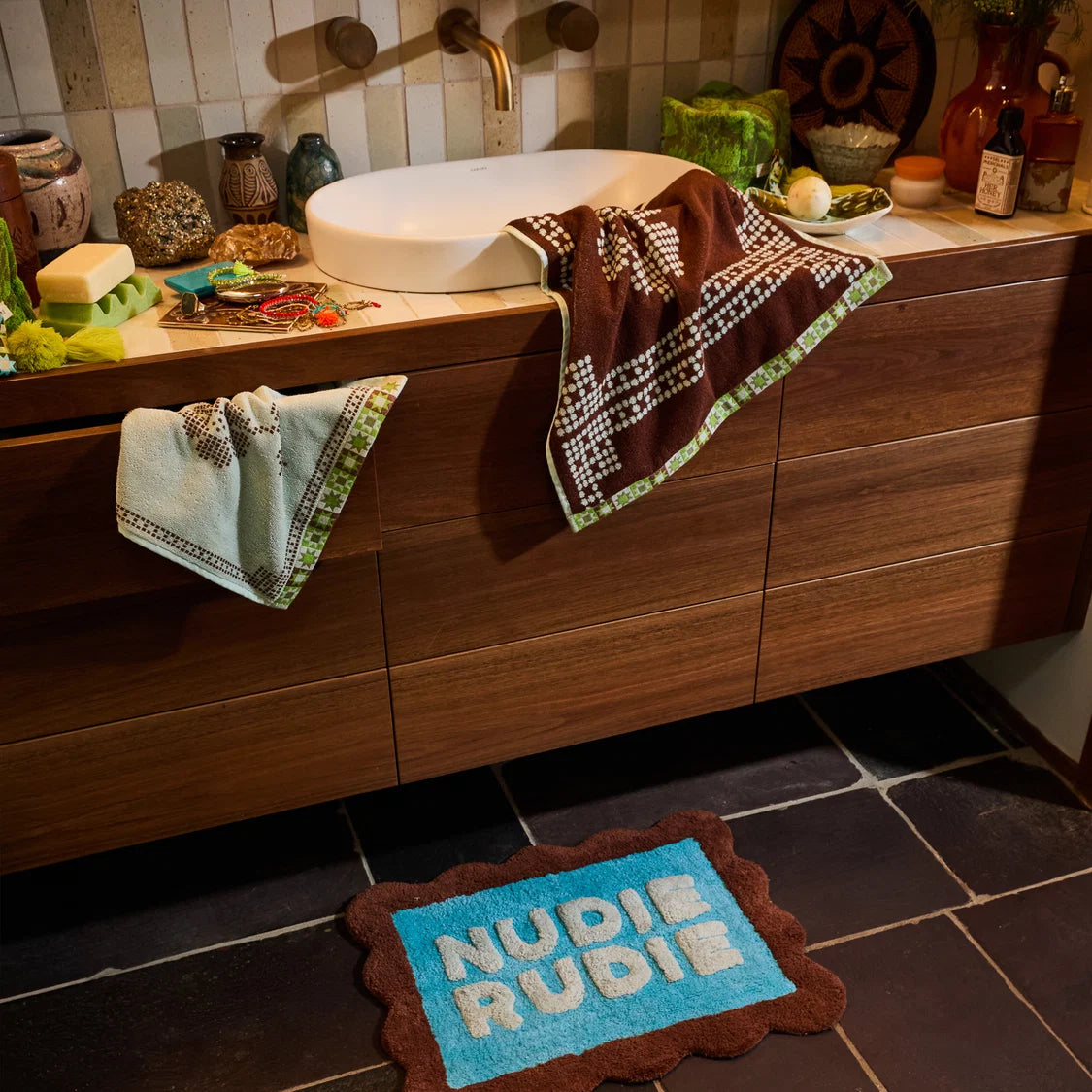 Sage & Clare - Romy Nudie Bath Mat Mini Turquoise