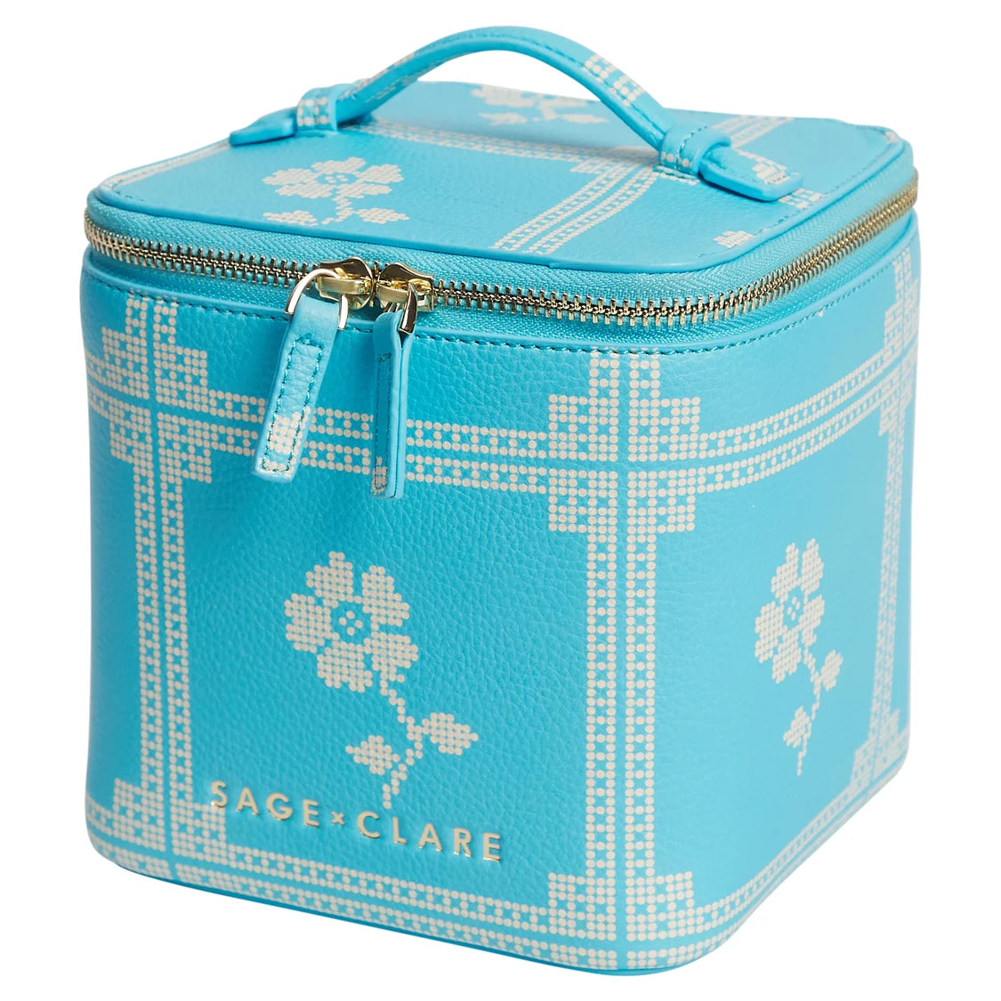 Sage & Clare - Bonny Small Vanity Case Turquoise