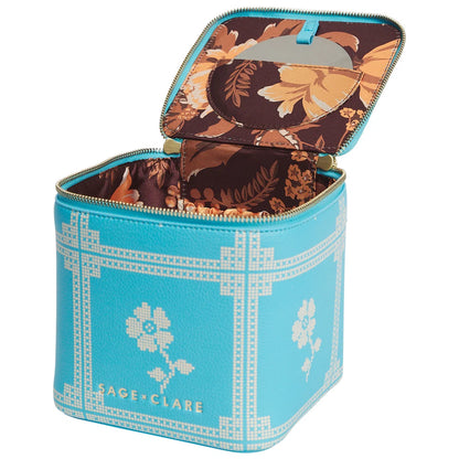 Sage & Clare - Bonny Small Vanity Case Turquoise