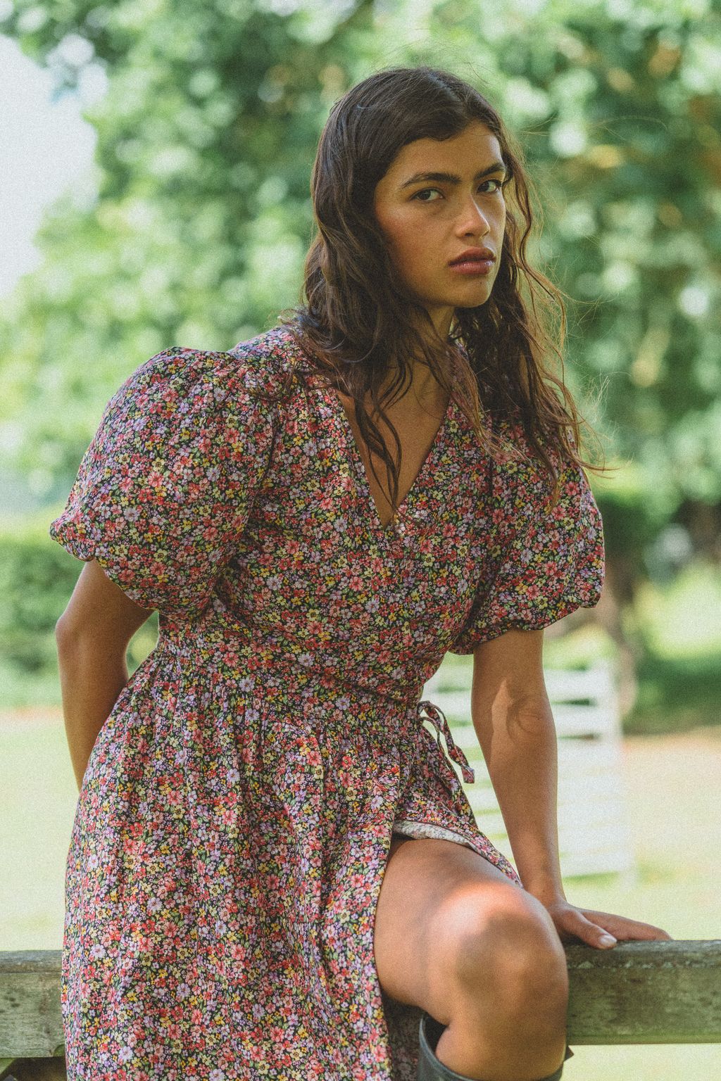 Oak Meadow - Maple Wrap Dress in Midnight Garden