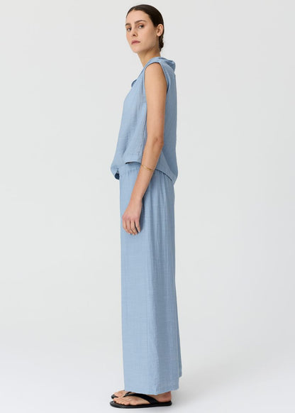POL - Fennel Cowl Neck Top Blue