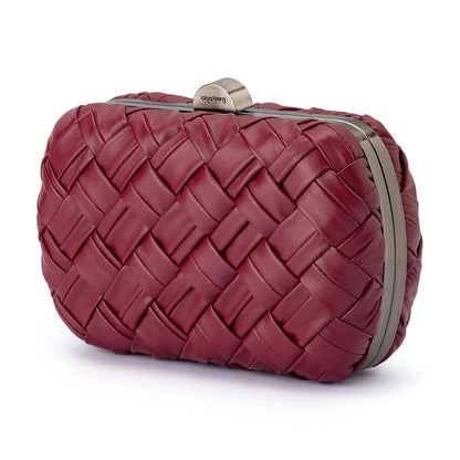 Olga Berg - Haven Woven Clutch Burgundy