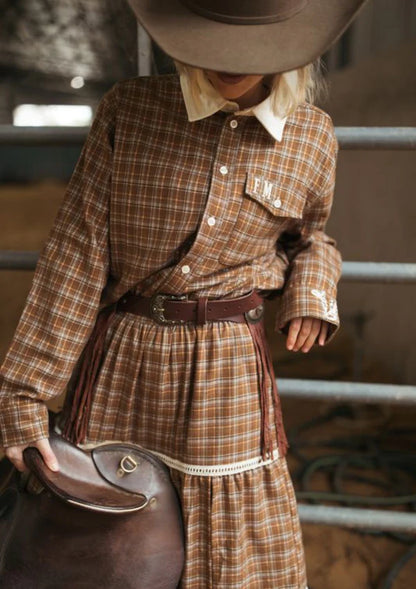 Far Mer - Homestead Check Tiered Skirt