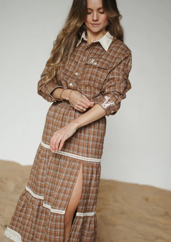 Far Mer - Homestead Check Tiered Skirt