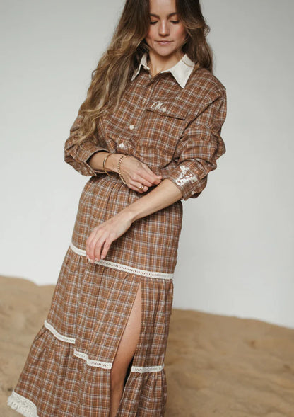 Far Mer - Homestead Check Tiered Skirt