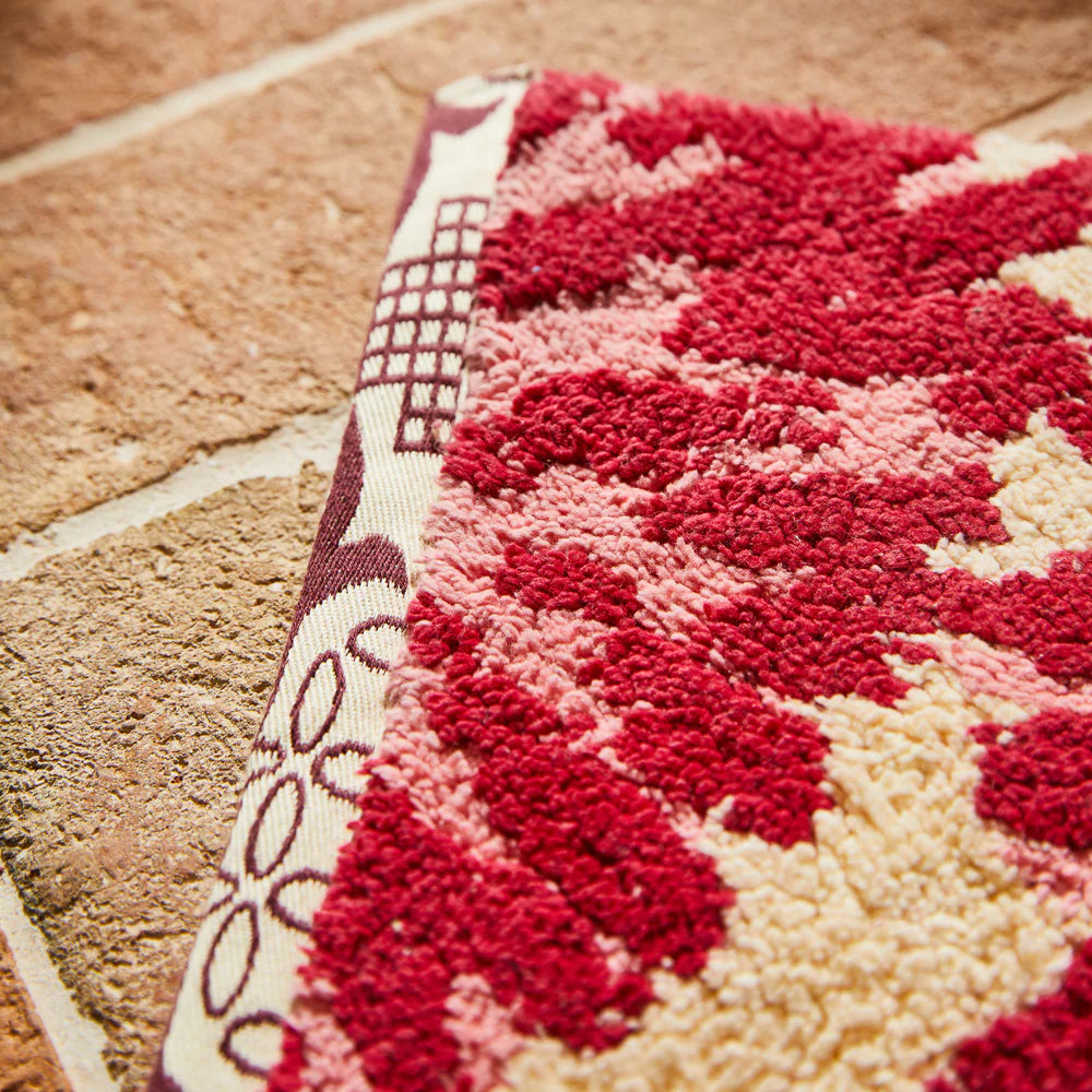 Sage & Clare - Isabella Bath Mat Crimson