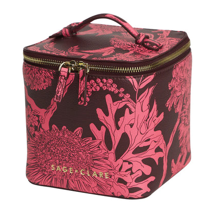 Sage & Clare - Delphine Small Vanity Case Garnet