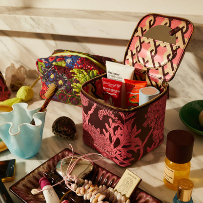 Sage & Clare - Delphine Small Vanity Case Garnet