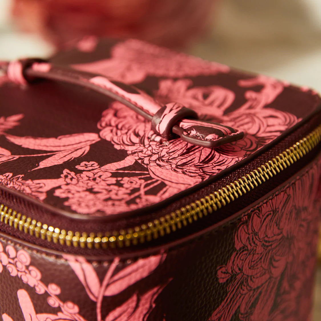 Sage & Clare - Delphine Small Vanity Case Garnet
