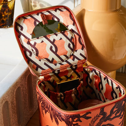 Sage & Clare - Delphine Small Vanity Case Vivid Coral