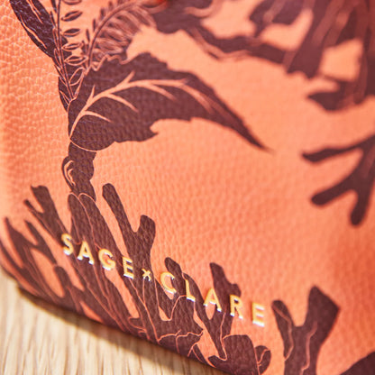 Sage & Clare - Delphine Small Vanity Case Vivid Coral
