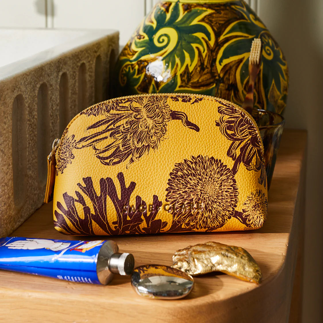 Sage & Clare - Delphine Cosmetic Pouch Dune