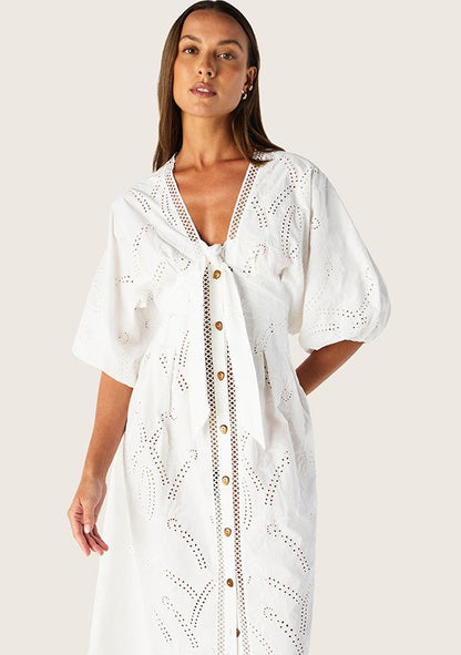 MOS the Label - Alicia Midi Dress in White