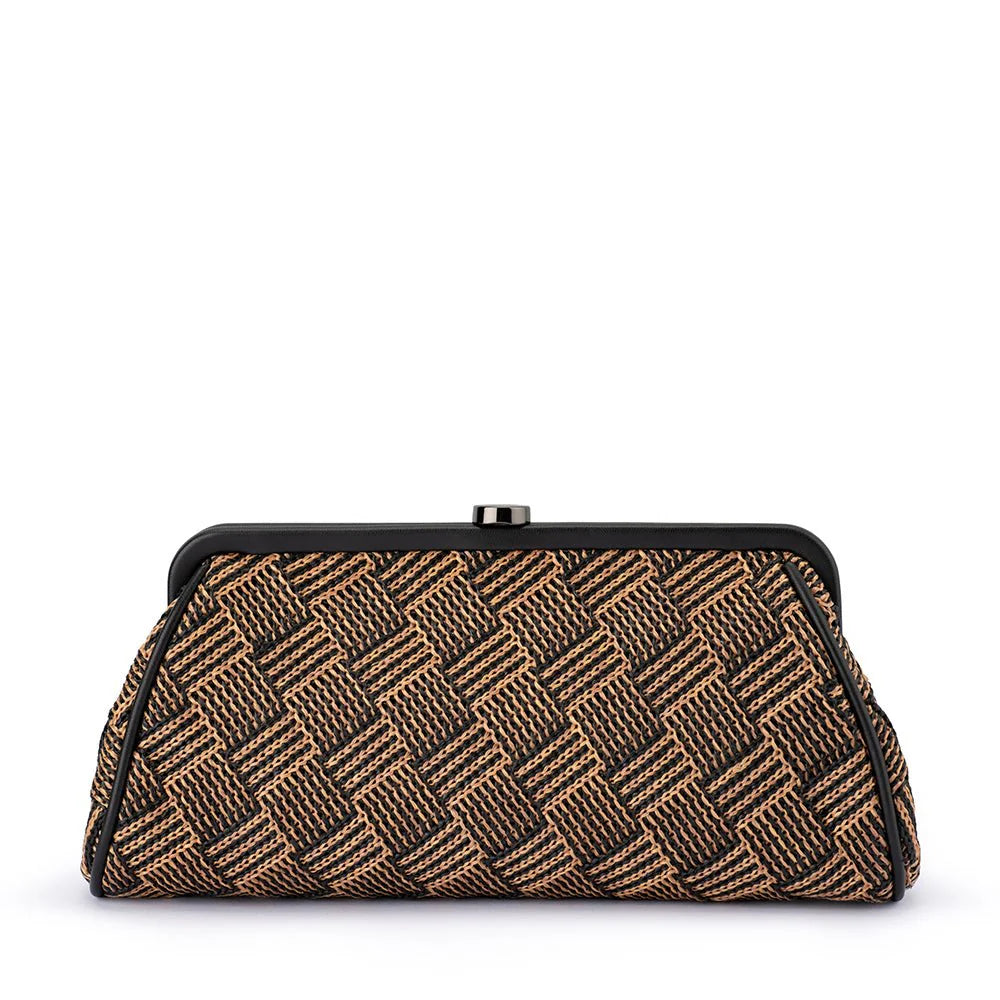 Olga Berg - Lois Woven Frame Bag Black