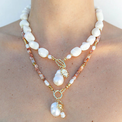 Kingston - Rolled Shell Solis Necklace