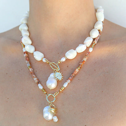 Kingston - Rolled Shell Solis Necklace