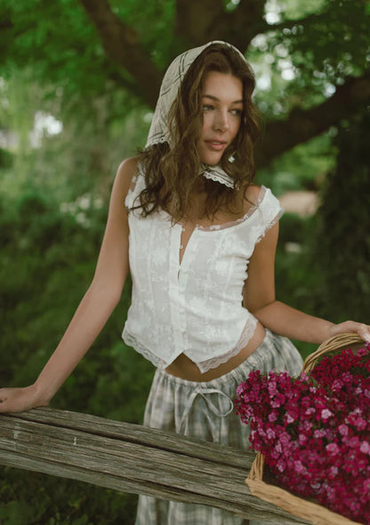 Far Mer - 'Pasture Plaid' Bandana Scarf Cotton