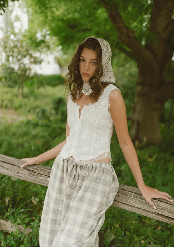 Far Mer - 'Pasture Plaid' Bandana Scarf Cotton