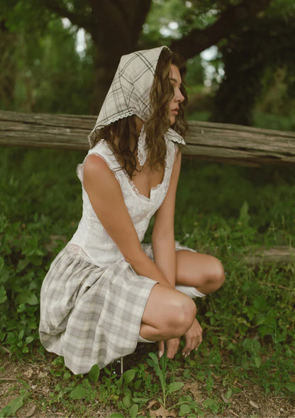 Far Mer - 'Pasture Plaid' Bandana Scarf Cotton