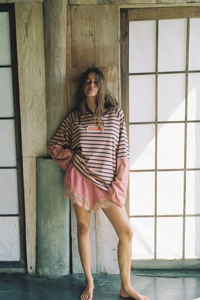 Ciao Ciao - Double Trouble LS Tee Pink