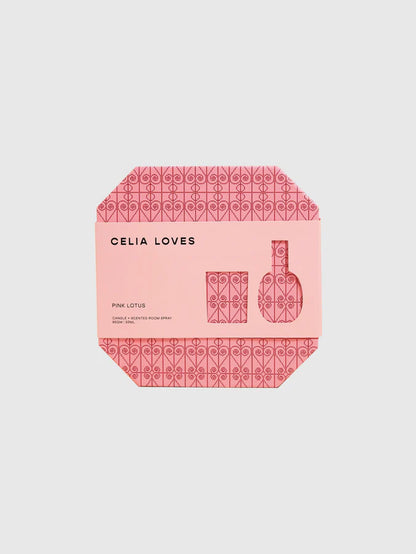 Celia Loves - Pink Lotus Candle & Room Spray Duo Set
