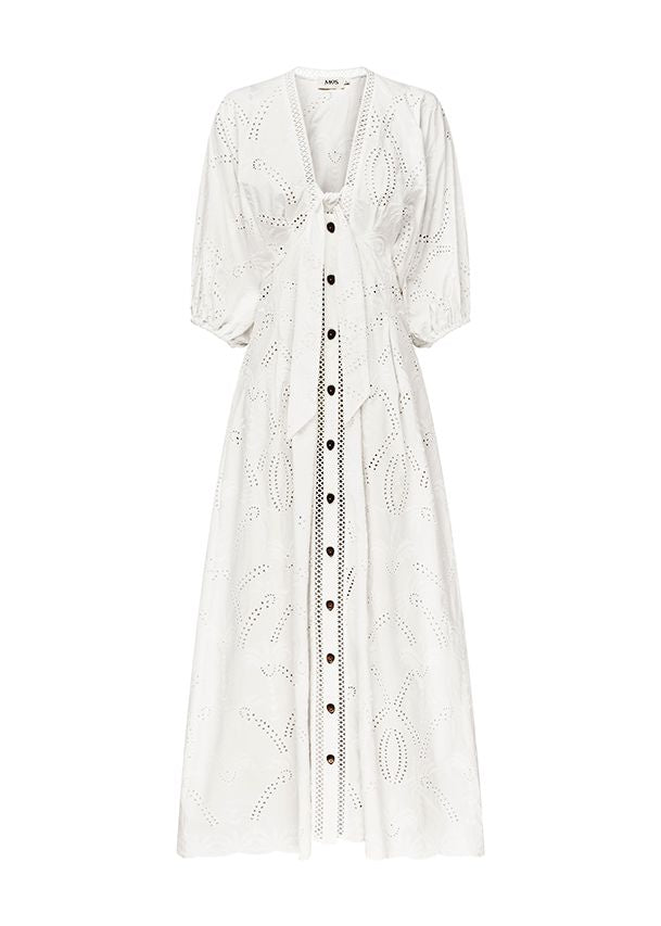 MOS the Label - Alicia Midi Dress in White