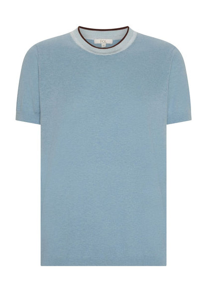 POL - Dillon Tee with Tipping Blue/Choc