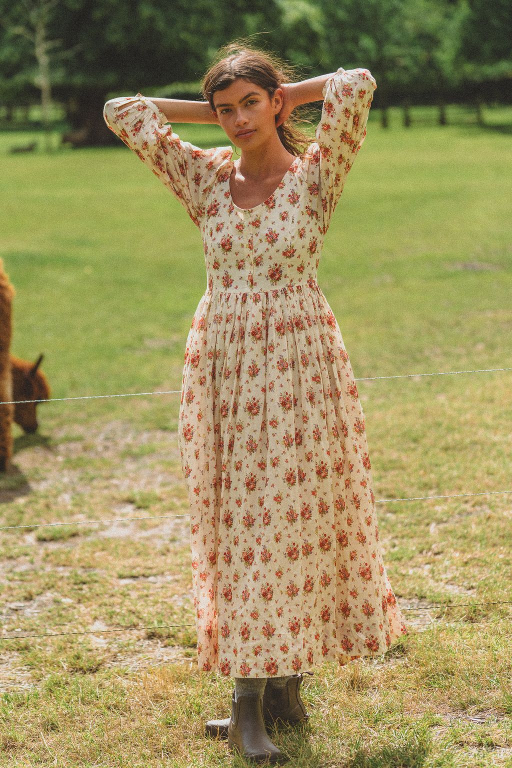 Oak Meadow - Harriet Winter Dress in Farmhouse Bloom
