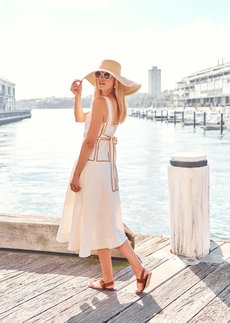 POL - Marlin Raffia Dress Ivory