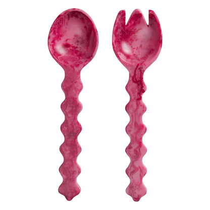 Sage & Clare - Gisele Salad Servers Crimson